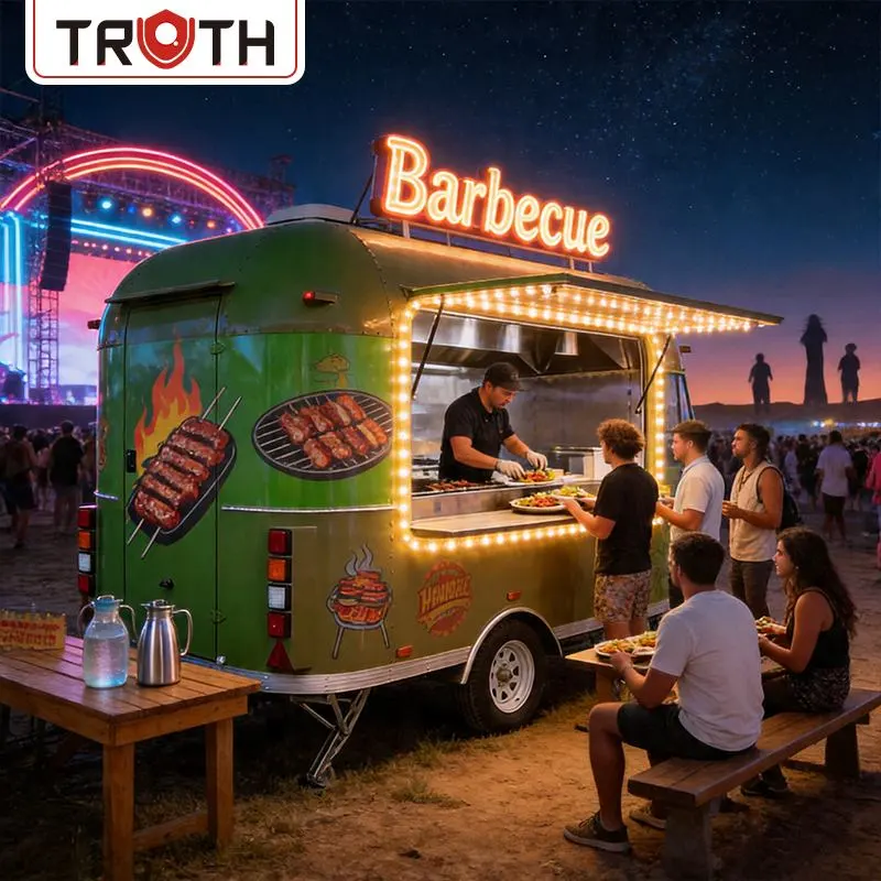 BBQ Food Trucks med komplett kjøkkenutstyr