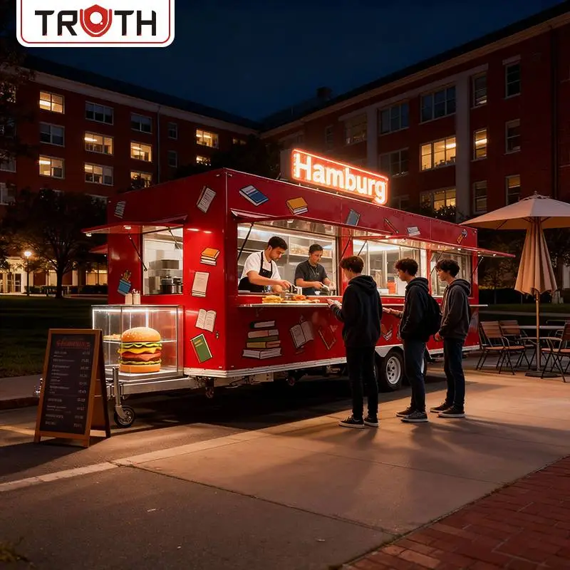 Fullt utstyrt Mobile Trailer Hamburgere
