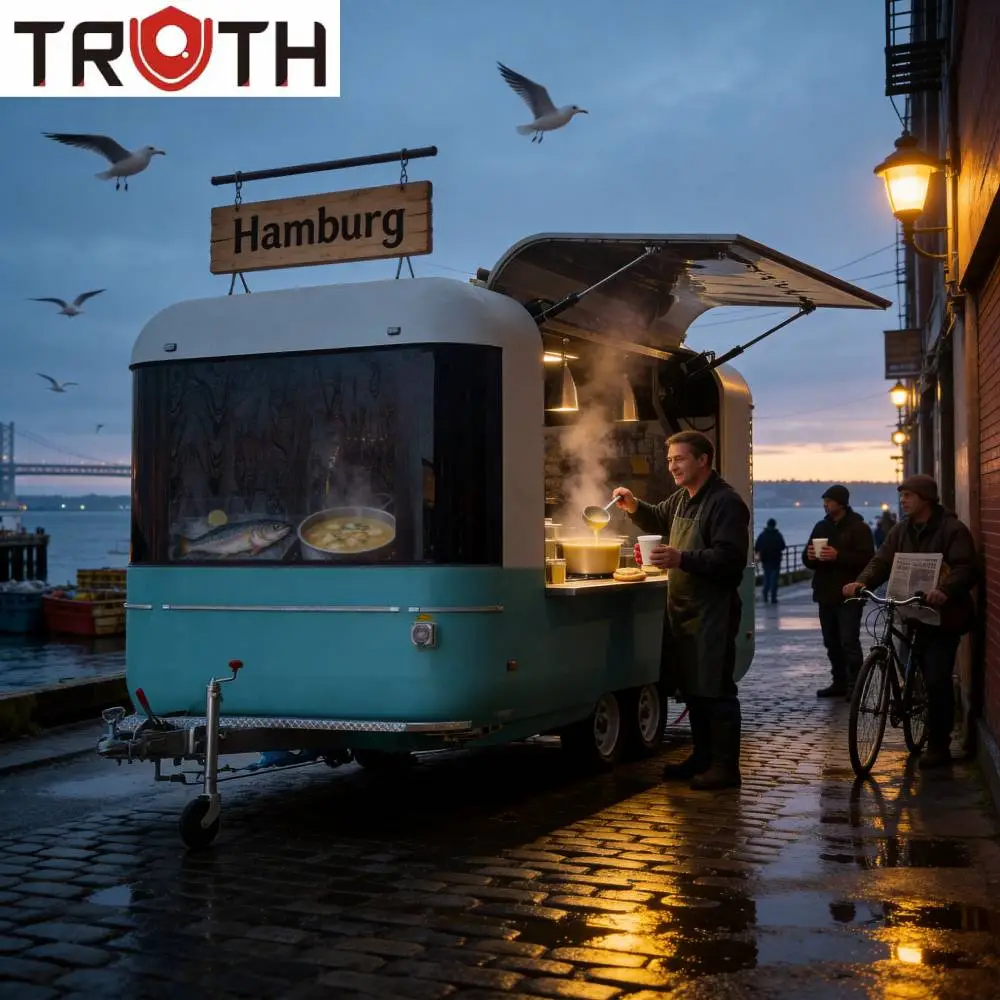 Hamburgere matvogn for kommersielle