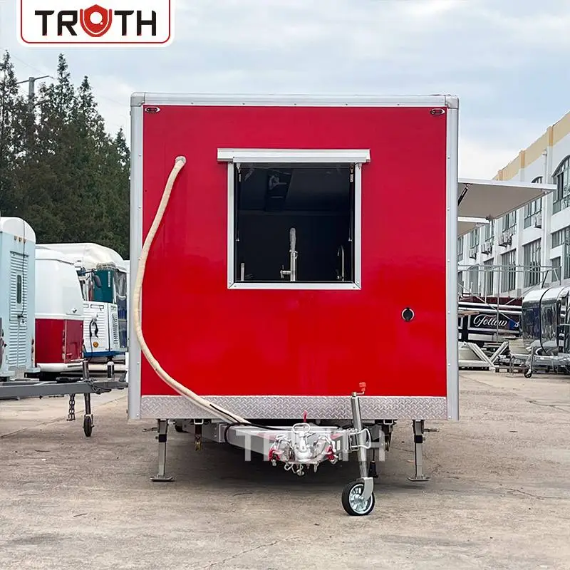 Commercial Mobile Food Trailer With Bathroom