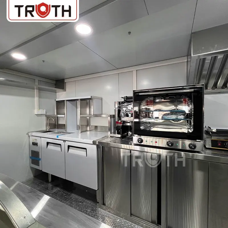 Square Pizza Food Truck With Bathroom